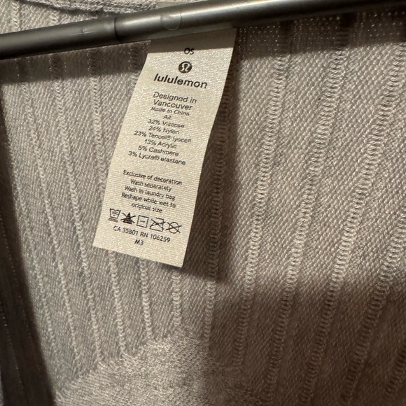 Lululemon Dream Weaver Wrap Sweater Heathered Core Ultra Light Grey One Size - Picture 11 of 11